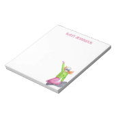 Waterverf snowboarden gepersonaliseerd notitieblok (Linkerzijde)