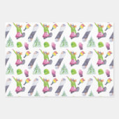 Waterverf snowboarden inpakpapier vel (Voorkant)