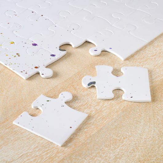 Waterverf-snowboardwedstrijd Legpuzzel (Zijkant)