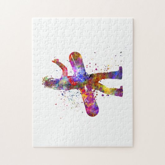 Waterverf-snowboardwedstrijd Legpuzzel (Verticaal)