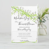 Waterverf Snowdrops Art Floral Wedding Invitation Kaart (Staand voorkant)