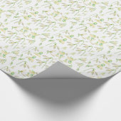 Waterverf Snowdrops Patroon Cadeaupapier (Hoek)