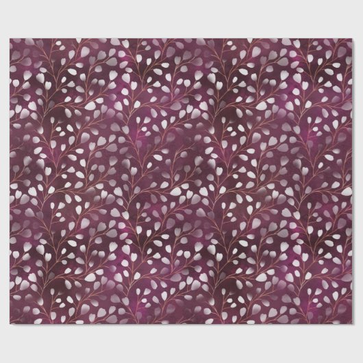 Waterverf Snowdrops Plum/Copper ID726 Cadeaupapier (Vlak)