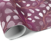 Waterverf Snowdrops Plum/Copper ID726 Cadeaupapier (Rol Hoek)