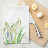 Waterverf Snowdruppels en Muscari Theedoek (Quarter Fold)