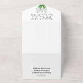 Waterverf Snowdrups White Floral Wedding All In One Uitnodiging (Buitenkant)