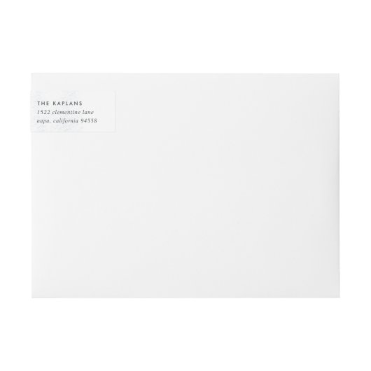 Waterverf Snowfall Hanukkah Return Address (Voorkant)