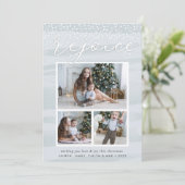 Waterverf Snowfall | Holiday Photo Collage Card Feestdagenkaart (Staand voorkant)