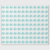 Waterverf Snowflake Blue Winter Cadeaupapier (Vlak)