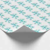 Waterverf Snowflake Blue Winter Cadeaupapier (Hoek)