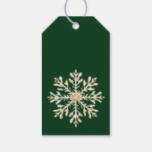 Waterverf Snowflake Green Custom Christmas Cadeaulabel (Achterkant)