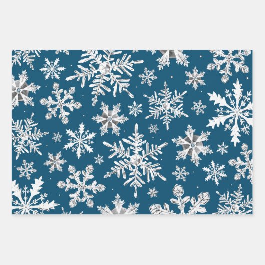 Waterverf Snowflake-papierplaten voor onmiddellijk Inpakpapier Vel (Voorkant)