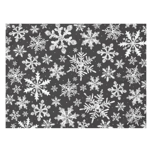 Waterverf Snowflake Pattern Tablecloth Tafelkleed (Voorkant (Horizontaal))