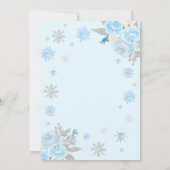 Waterverf Snowflake Winter Boy Baby shower Kaart (Achterkant)
