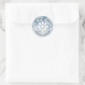 Waterverf Snowflake Winter Ronde Sticker (Tas)