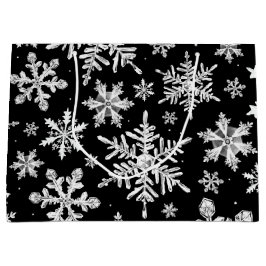 Waterverf Snowflake Wrapping Groot Cadeauzakje