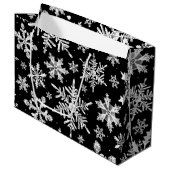 Waterverf Snowflake Wrapping Groot Cadeauzakje (Voorkant Gekanteld)