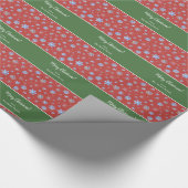 Waterverf Snowflakes Groen en Rood Kerstmis Cadeaupapier (Hoek)