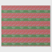 Waterverf Snowflakes Groen en Rood Kerstmis Cadeaupapier (Vlak)