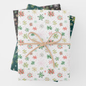 Waterverf Snowflakes kerst Inpakpapier Vel (In situ)