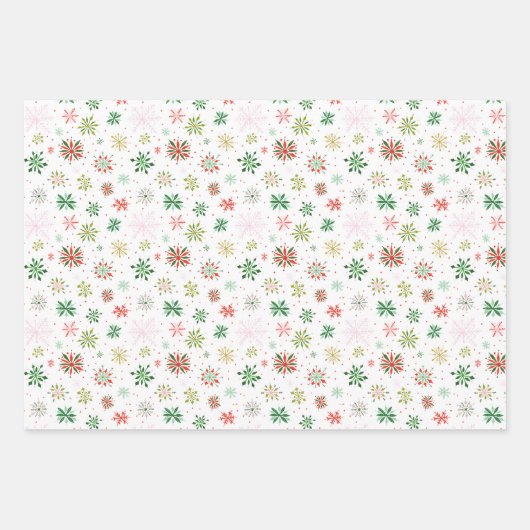 Waterverf Snowflakes kerst Inpakpapier Vel (Voorkant)