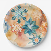 Waterverf Snowflakes Kerst Papier Bord (Voorkant)