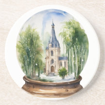 Waterverf Snowglobe Cathedral