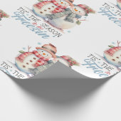 Waterverf Snowman Cadeaupapier (Hoek)