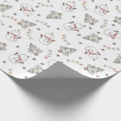 Waterverf Snowman Cadeaupapier (Hoek)