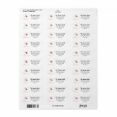 Waterverf Snowman Festive Holiday Return Address Etiket (Full Sheet)