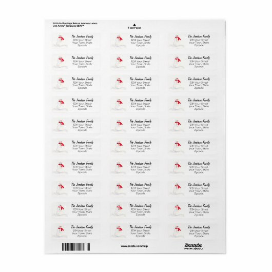 Waterverf Snowman Festive Holiday Return Address Etiket (Full Sheet)