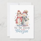 Waterverf Snowman Kaart (Voorkant)