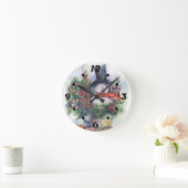 Waterverf snowman kerstboom Nieuwjaar Ronde Klok (Huis)