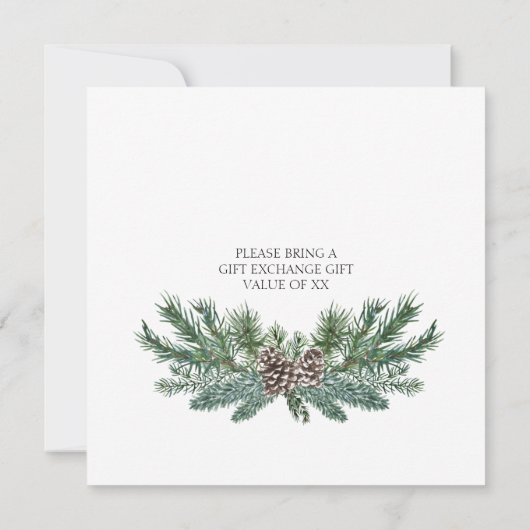 Waterverf snowman paart weinig uitnodiging (Achterkant)