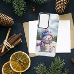 Waterverf Snowman Samsung Galaxy Hoesje<br><div class="desc">Waterverf Sneeuwman Samsung Galaxy S21 Ultra Hoesje</div>