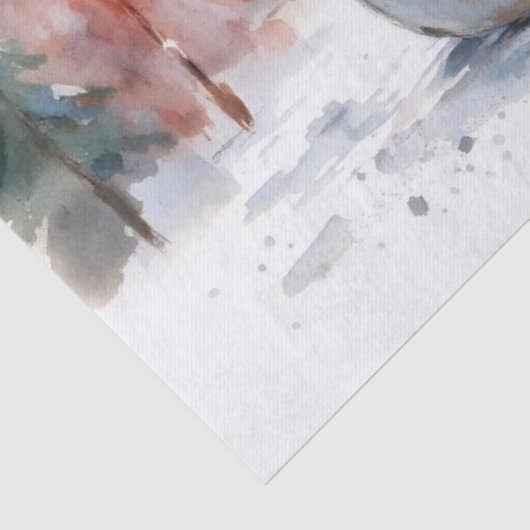 Waterverf Snowman Tissuepapier (Detail)