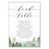 Waterverf Snowy Evergreen Forest Wedding Head Kaart (Achterkant)