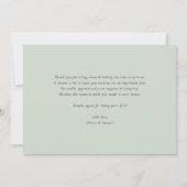 Waterverf Snowy Evergreen Forest Winterbruiloft Bedankkaart (Achterkant)