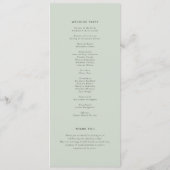 Waterverf Snowy Evergreen Woodland Winterbruiloft Programmakaart (Achterkant)