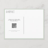 Waterverf Snowy Evergreens Winter Wedding QR Code Uitnodiging Briefkaart (Achterkant)