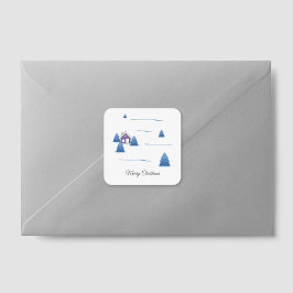 Waterverf Snowy Landscape Sticker