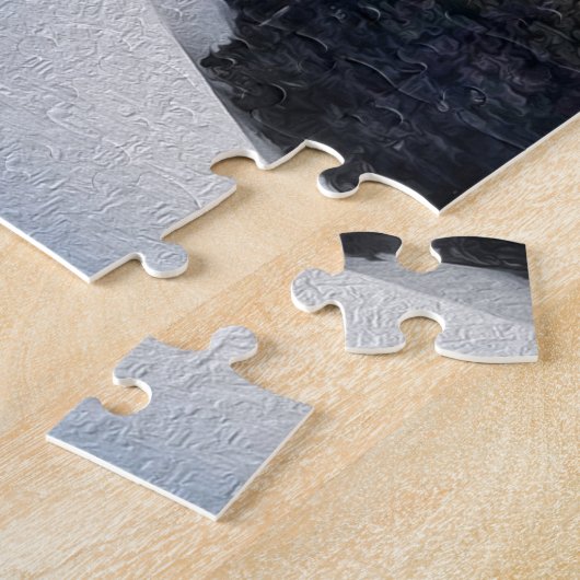 Waterverf Snowy Mountain Jigzaag Puzzle Legpuzzel (Zijkant)