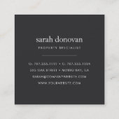 Waterverf Snowy Mountain Logo Square Vierkante Visitekaartje (Achterkant)