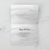 Waterverf Snowy Pine Trees Forest Winter Business Feestdagen Kaart (Binnen)