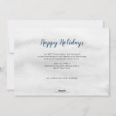 Waterverf Snowy Pine Trees Forest Winter Business Feestdagenkaart (Achterkant)