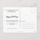 Waterverf Snowy Pine Trees Forest Winter Business Feestdagenkaart (Achterkant)