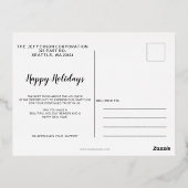 Waterverf Snowy Pine Trees Forest Winter Business Folie Feestdagen Briefkaart (Achterkant)