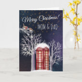 Waterverf Snowy-telefoondoos en rokerst Kaart (Gele Bloem)