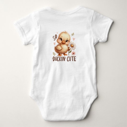 Waterverf So Duckin Leuke baby Duck Romper (Achterkant)