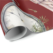 Waterverf Sock/Clock-kerstpatroon Cadeaupapier (Rol Hoek)